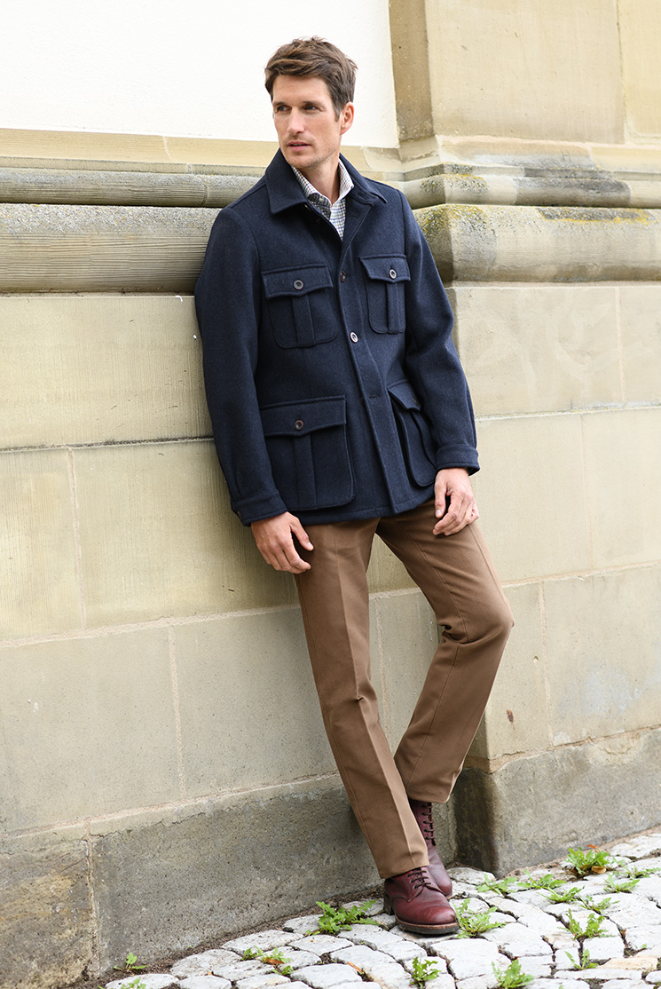 Fieldjacket aus Merino Doubleface-Loden 