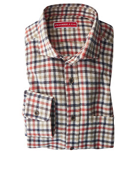  Cotton flannel shirt with wool 