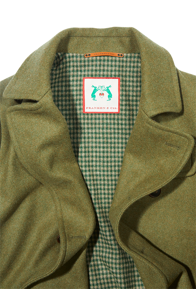 Fieldcoat wool, olive - shop online at bei FRANKEN & Cie.