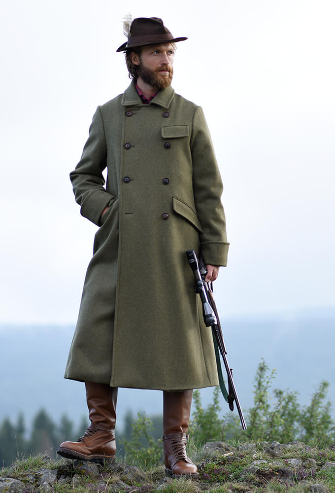 Fieldcoat wool, olive - shop online at bei FRANKEN & Cie.