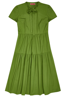 Dress with bow, green