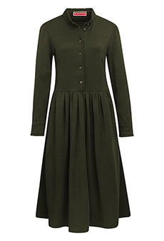 Kleid Wolljersey, oliv