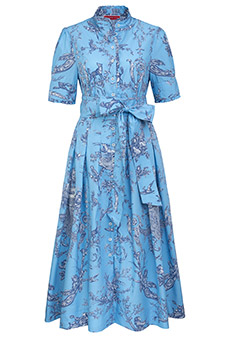 Kleid Toile de Jouy, blau