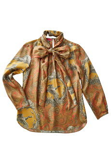 Seidenbluse Paisley + Ente