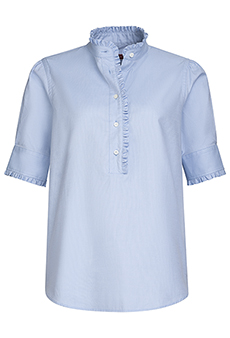 Bluse Oxford Rschen, hellblau