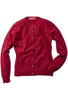 Cardigan lambswool, crimson