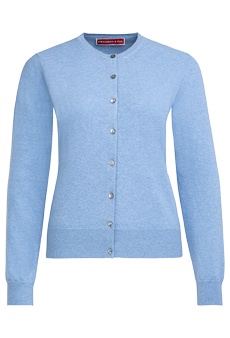 Cardigan Lambswool, hellblau