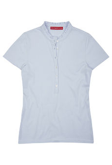 Piqu Shirt, hellblau