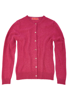 Cardigan lambswool, fuchsia