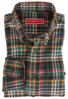 Shirt flannel with wool