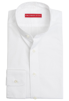 Shirt stand up collar, white