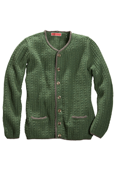 Strickjacke Lambswool, grn