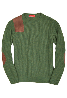 Field sweater merino, leather