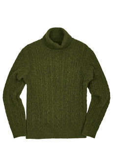 Rollneck sweater, green