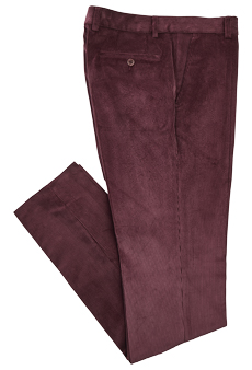 Trousers corduroy, berry