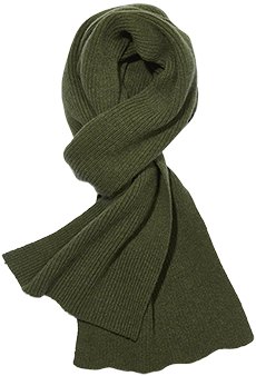 Shawl lambswool, olive