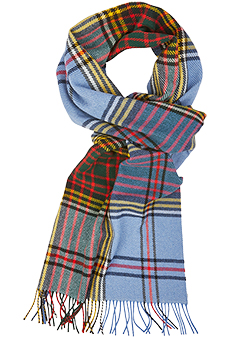 Shawl Cashmere Tartan, blue