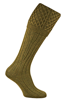 Gunsocks cable knit, old sage