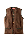 Vest Shetlandwool, brown