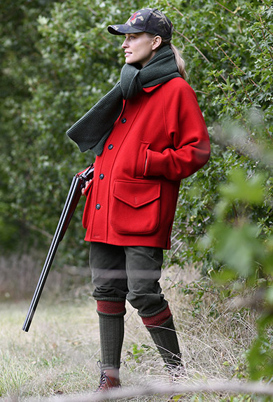 Damen Jagdjacke, rot