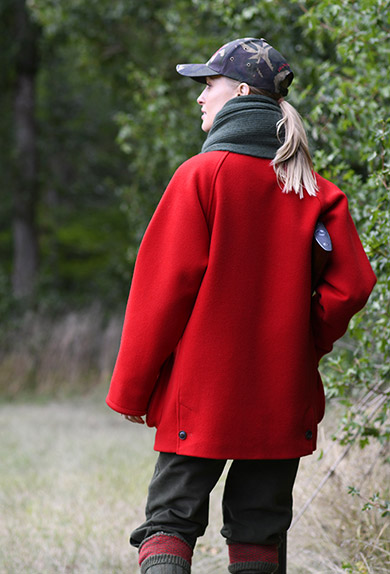 Damen Jagdjacke, rot
