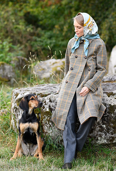 Mantel Karo Tweed