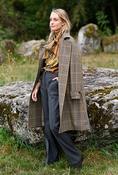 Mantel Karo Tweed