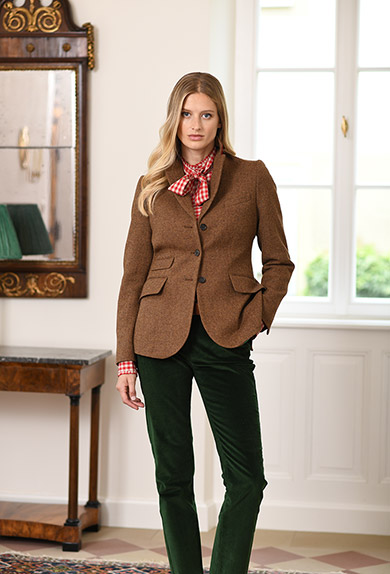 Blazer Fischgrat, braun
