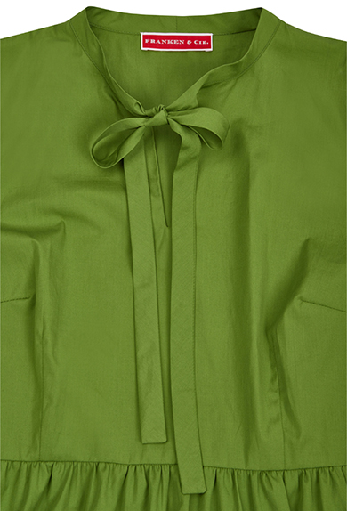 Dress with bow, green