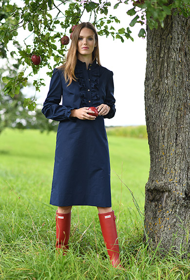 Dress frills, dark blue