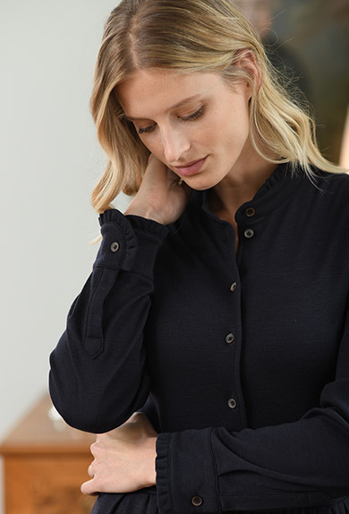 Kleid Wolljersey, navy