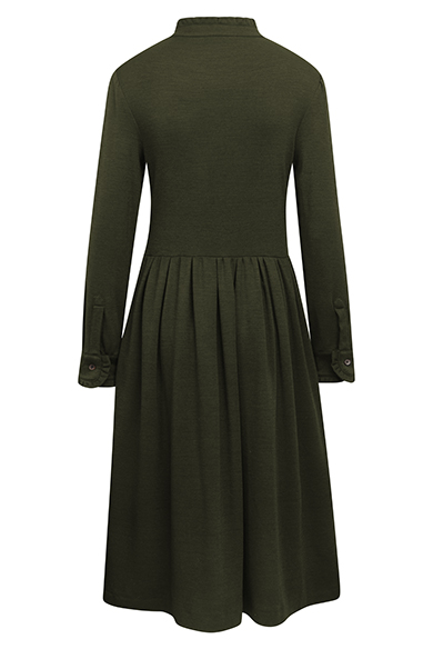 Kleid Wolljersey, oliv