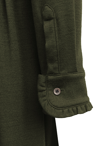 Kleid Wolljersey, oliv
