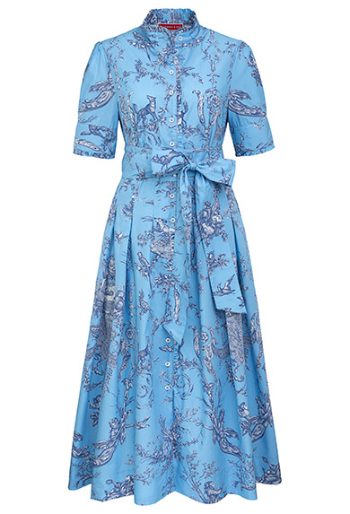 Kleid Toile de Jouy, blau