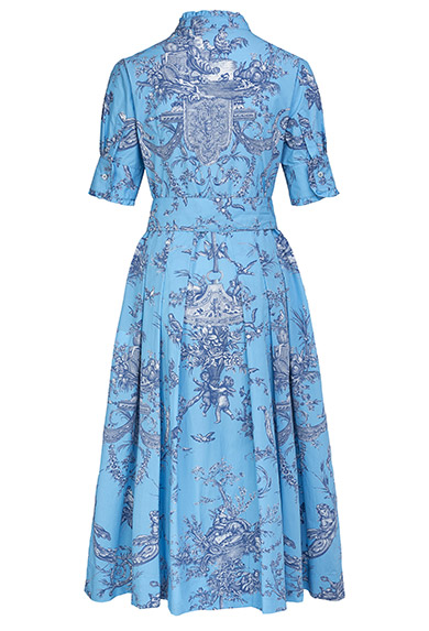 Kleid Toile de Jouy, blau