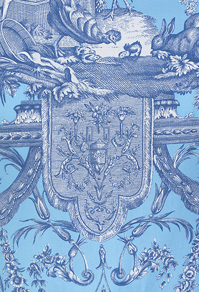 Kleid Toile de Jouy, blau