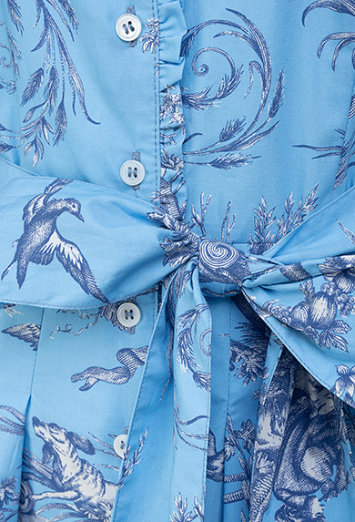 Kleid Toile de Jouy, blau