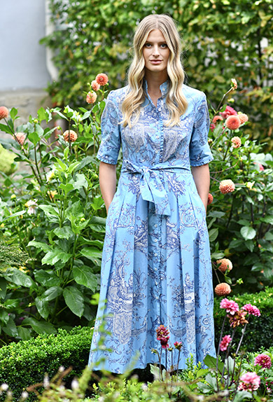 Kleid Toile de Jouy, blau