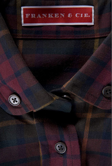 Shirt flannel, red/green/blue