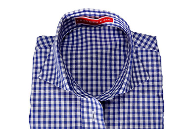 Shirt Vichy blue, French cuff