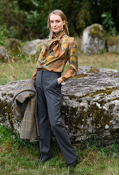 Seidenbluse Paisley + Ente