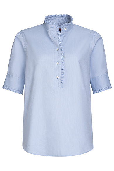 Bluse Oxford Rschen, hellblau