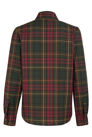 Bluse Flanell Rot/Grn/Blau, Schleife