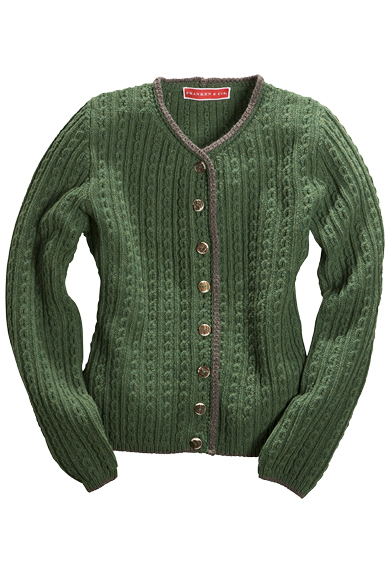 Cardigan Lambswool, green