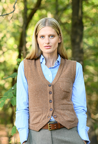 Gilet lambswool, beige