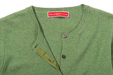 Cardigan lambswool, spring-green