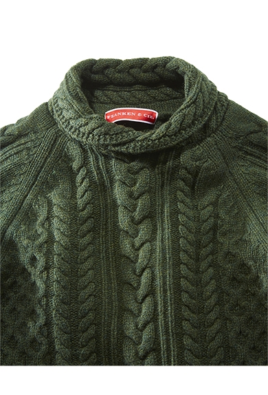 Pullover shawlcollar, green