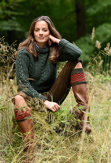 Pullover Schalkragen, grn
