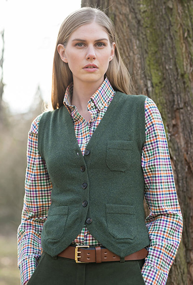 Vest Lambswool, green