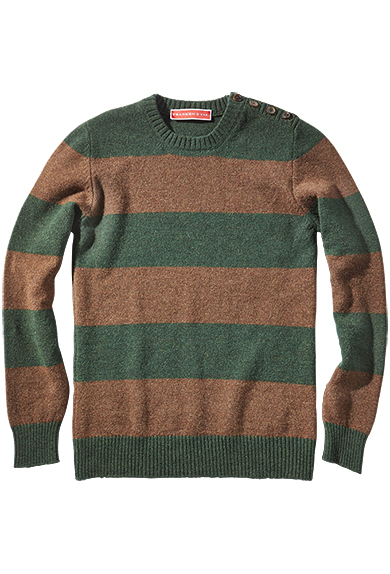 green striped sweater